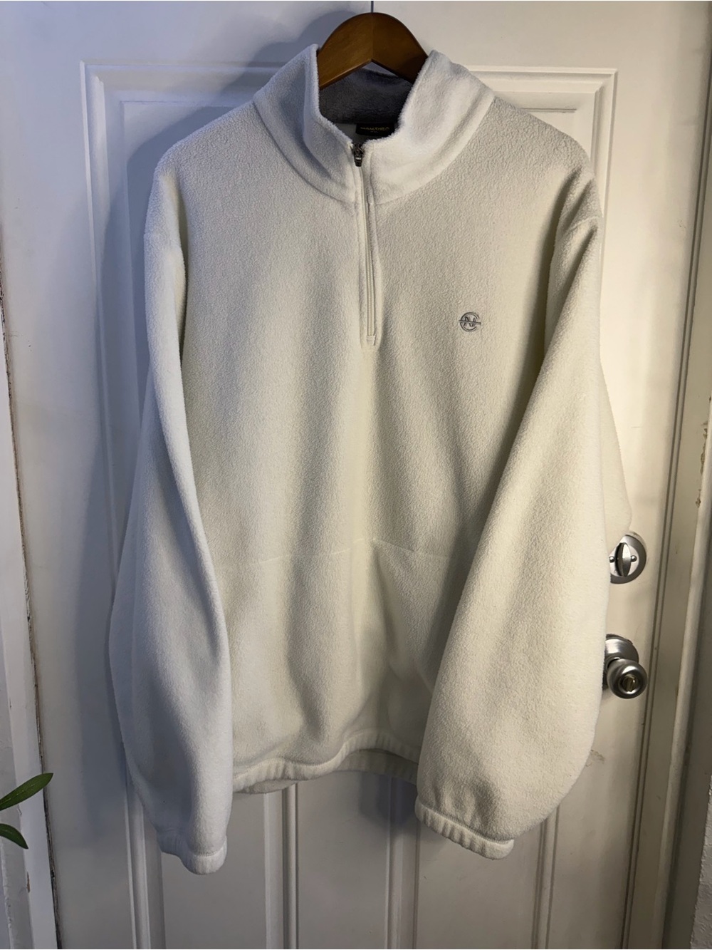 Nautica White Half-Zip Fleece Pullover‎